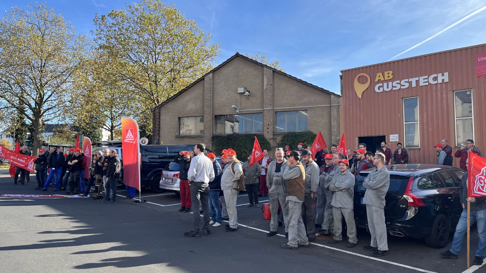 Warnstreik bei ABGusstech, Linde Hydraulics Lager und CO-Fertig und ZF Automotive am 8.11. in der Tarifrunde M+E