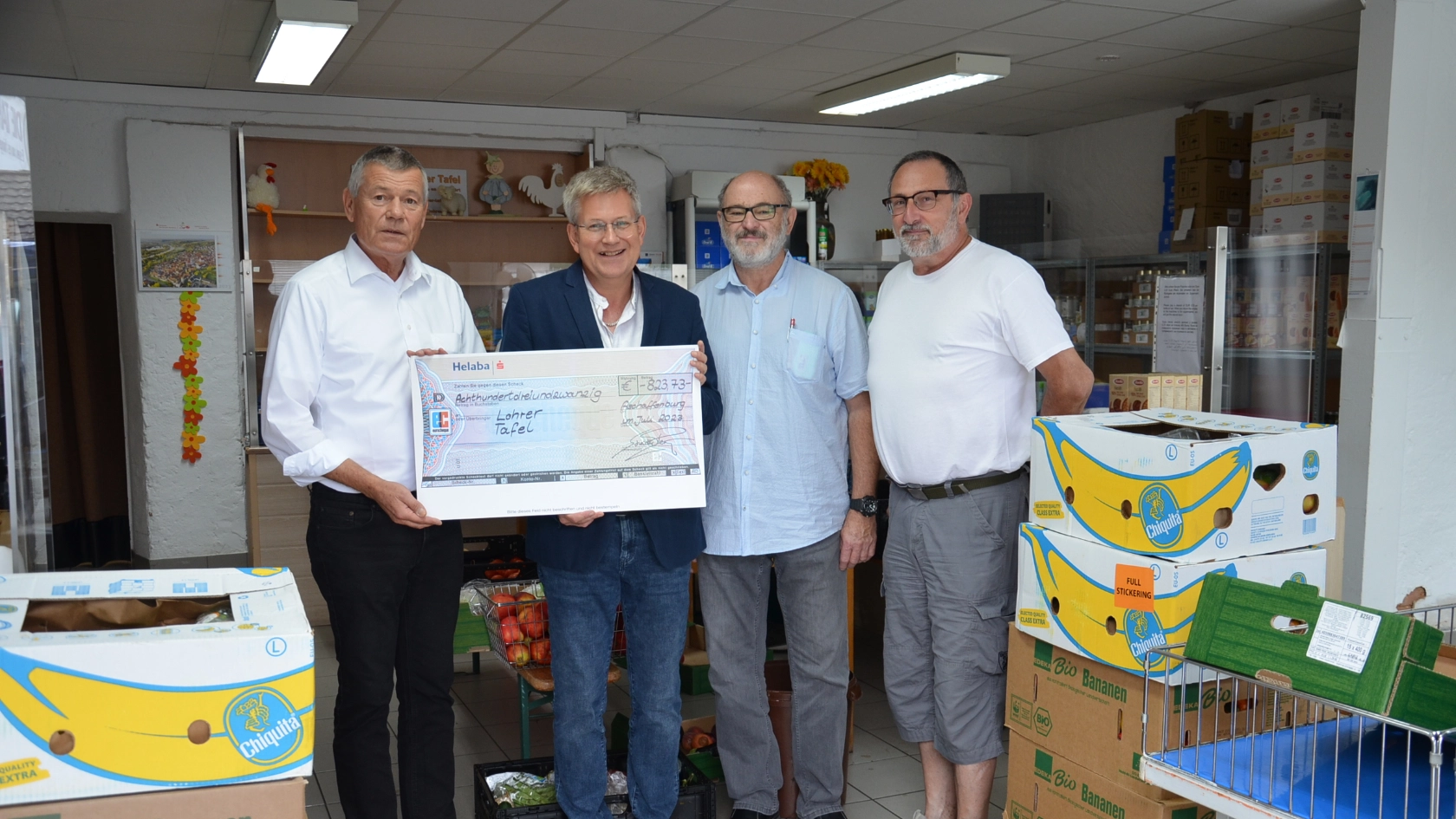 Spendenübergabe an die Lohrer Tafel durch Klaus Friedrich 