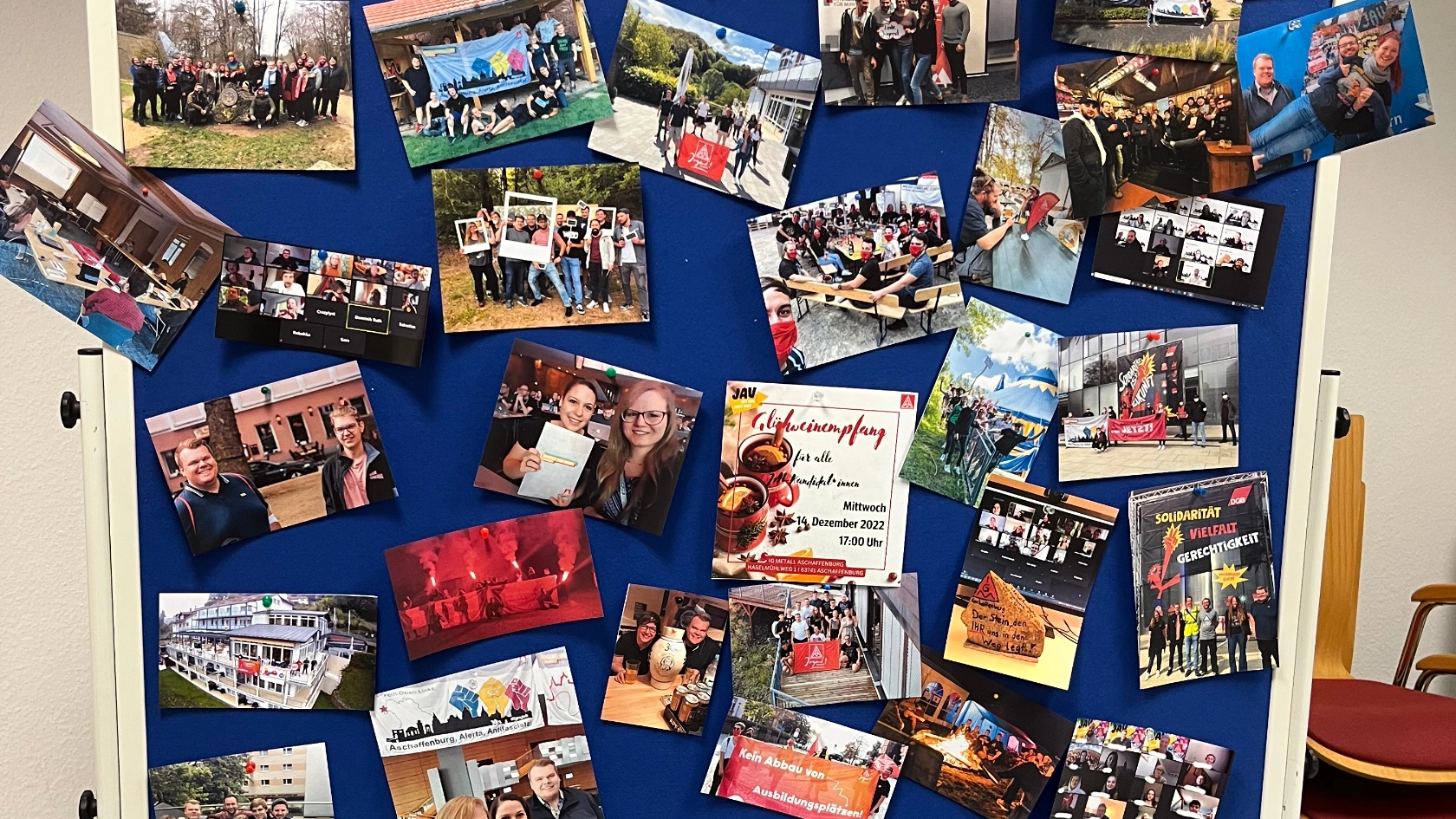 Visualisierung der OJA Arbeit für JAV-Glühweinempfang 2022 der IG Metall Aschaffenburg