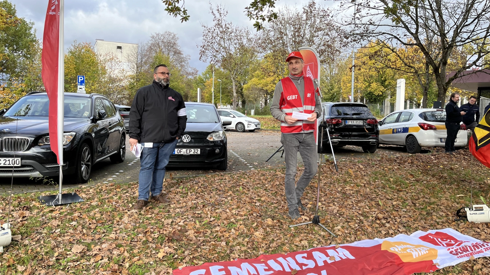 Warnstreik bei Bosch Rexroth EDC in Lohr am 07.11. im Rahmen der Tarifrunde M+E 2022