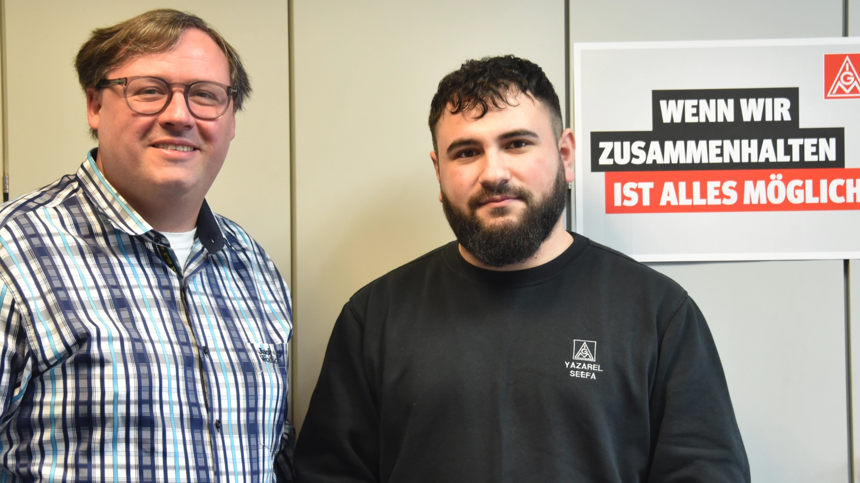 Stefan Rümmer (BR Vorsitzender in Karlstadt) und Seefa Yazarel (BR Vorsitzender in Laufach)