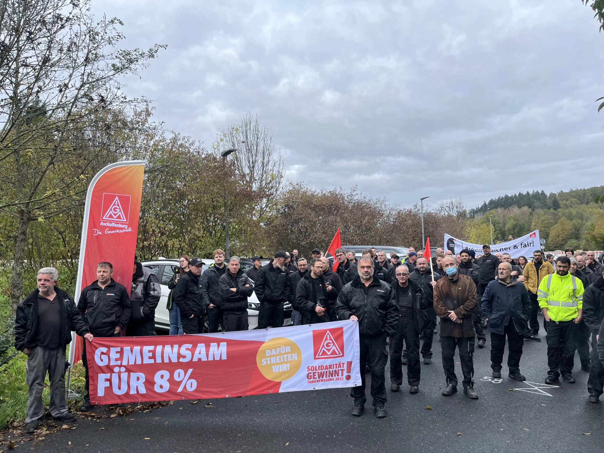 Warnstreik für 8% bei SAF-Holland in Keilberg