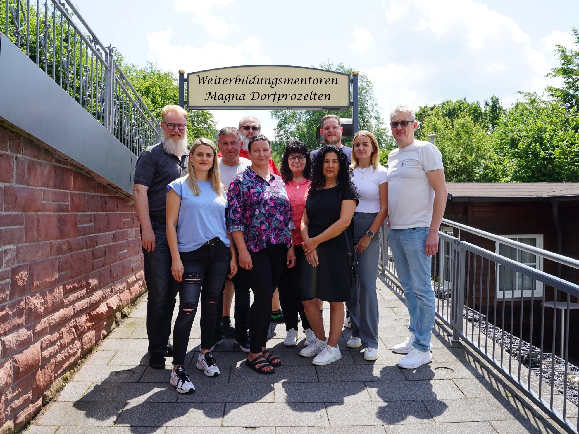 Die Weiterbildungsmentoren bei Magna Mirrors beim Qualifizierungsmodul I