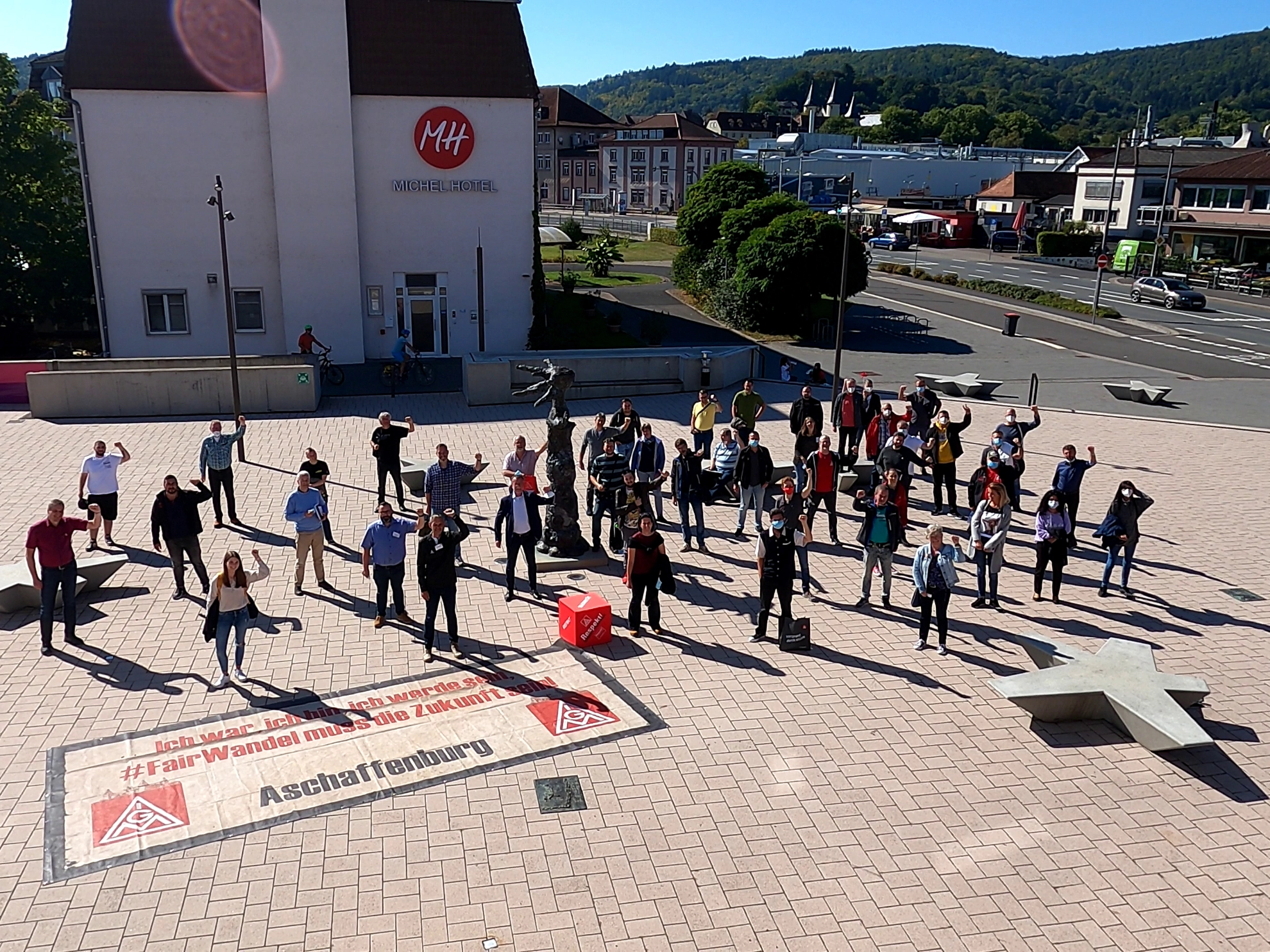 Teilnehmer*innen des Vertrauensleuteseminars der IG Metall Aschaffenburg im Herbst 2021