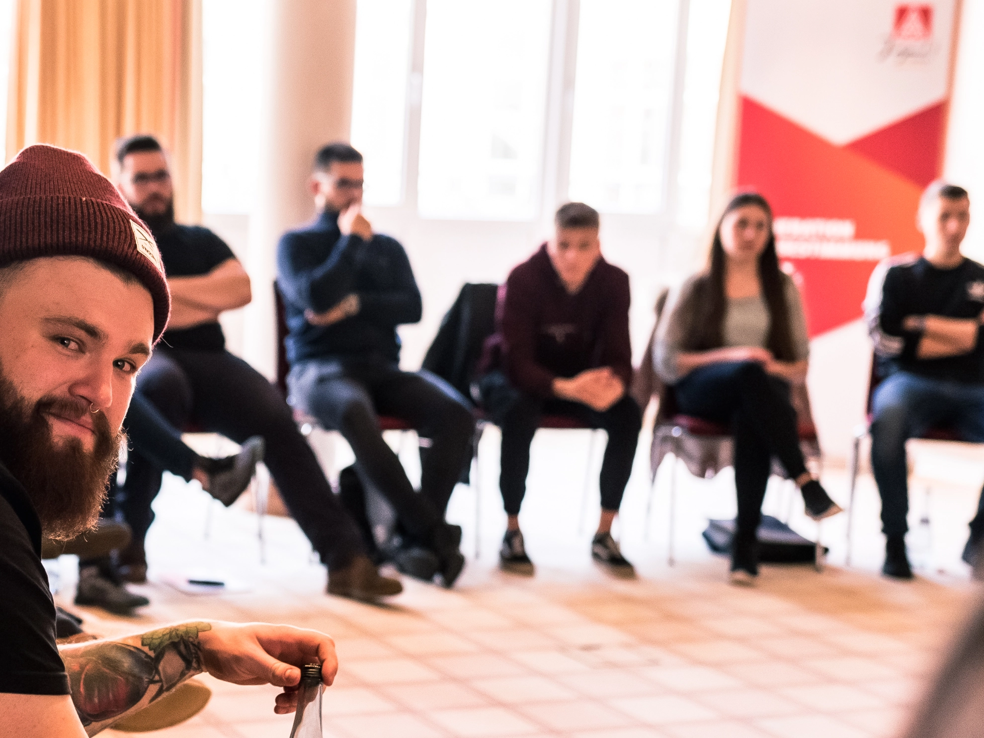 Teilnehmer*innen eines Workshops bei der #GeMit19