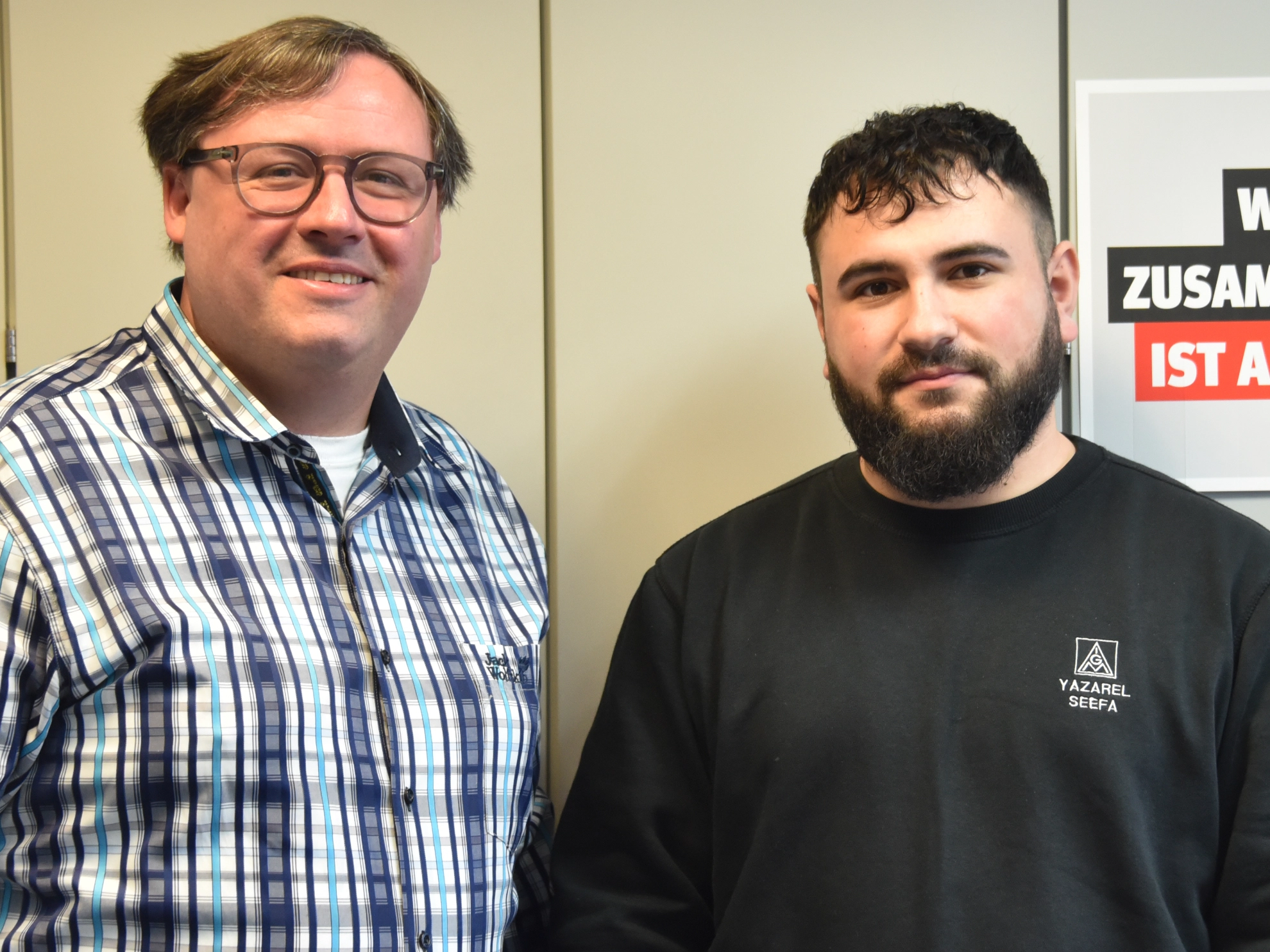 Stefan Rümmer (BR Vorsitzender in Karlstadt) und Seefa Yazarel (BR Vorsitzender in Laufach)