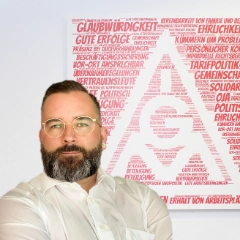 Das Bild zeigt Stephan Parkan, 2. Bevollmächtigter der IG Metall Aschaffenburg