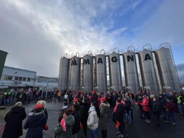 Warnstreiks bei Magna Mirrors in Dorfprozelten und bei SAF-HOLLAND in Bessenbach/Keilberg am 16.11.
