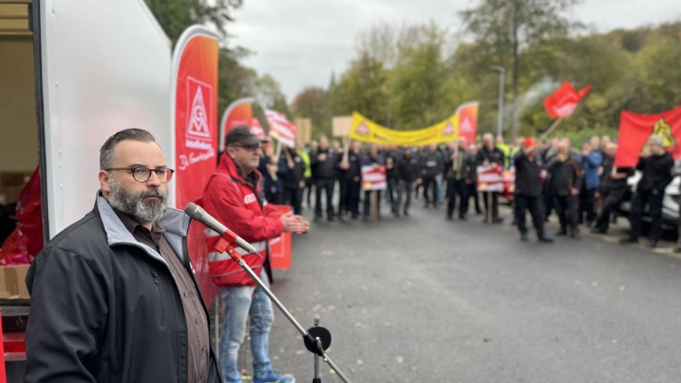Warnstreik für 8% bei SAF-Holland in Keilberg