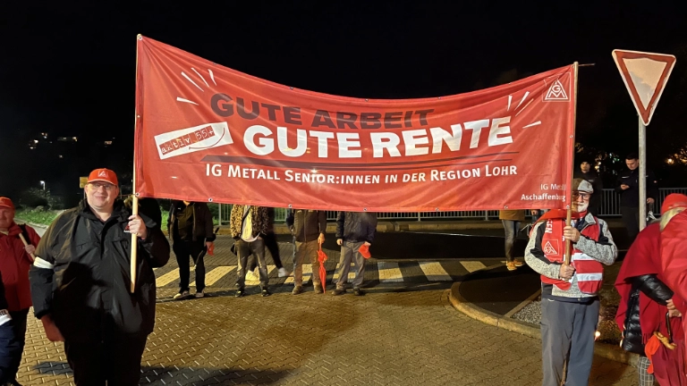 Warnstreik bei Bosch Rexroth Werk 1 udn Gießerei in Lohr