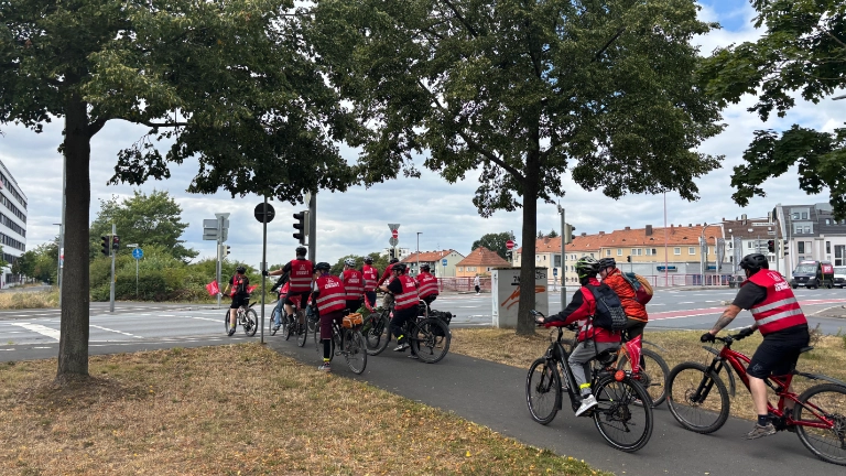 Die Flamme der Solidarität reist durch den Spessart