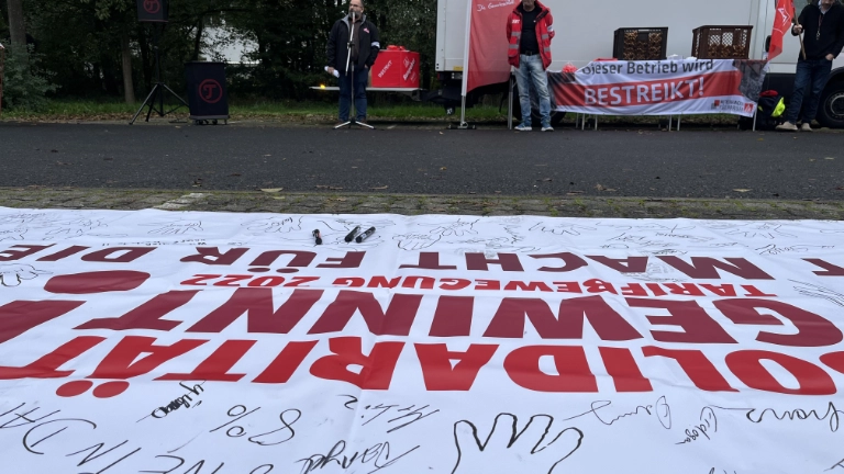 Warnstreik für 8% bei SAF-Holland in Keilberg