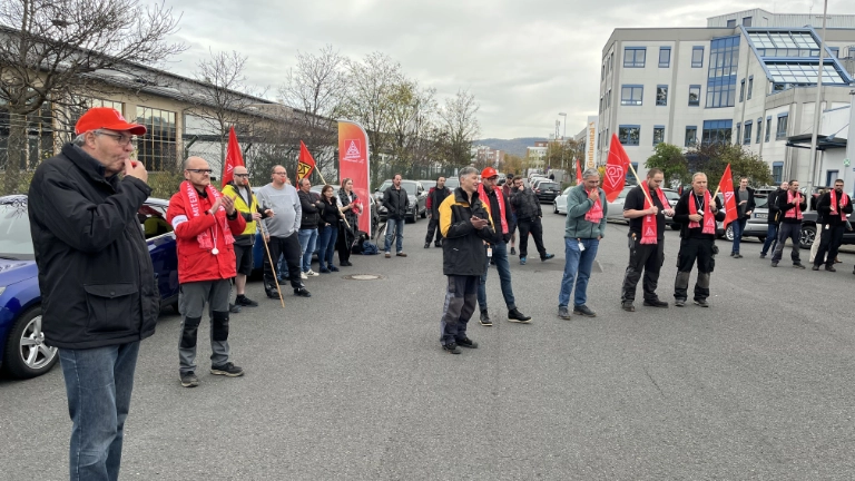 Warnstreik bei Continental Safety Engineering, Bühler Alzenau und sensyMIC am 15.11. im Rahmen der Tarifrunde M+E 2022