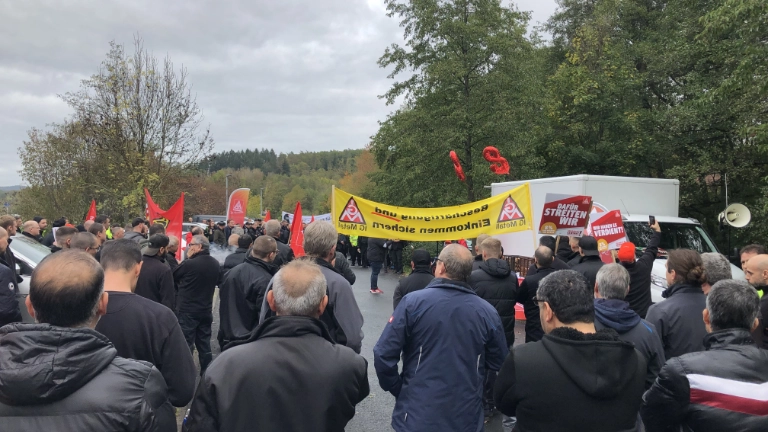 Warnstreik für 8% bei SAF-Holland in Keilberg
